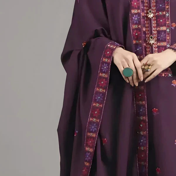 Queens’s Knit I Unstitched 3PC Wool Marina